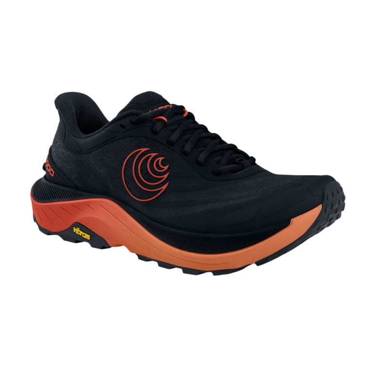 Topo Trail Running Shoes Ultraventure 4 (Stability, Long Distance, Wider Toe Box) 2025 Black/Red Men's